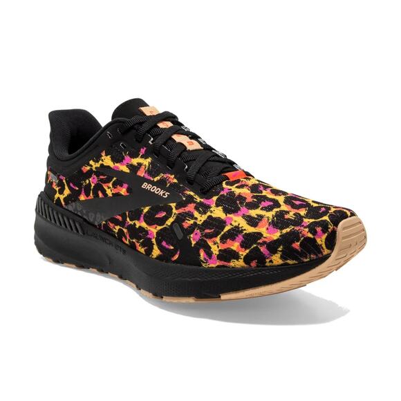 Brooks Launch 9 Wild Women's Size 6.5 Running Shoes Cheetah Citrus/Coral/Black - Picture 2 of 7